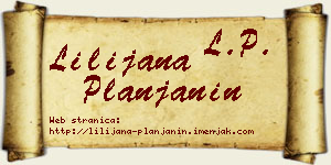 Lilijana Planjanin vizit kartica